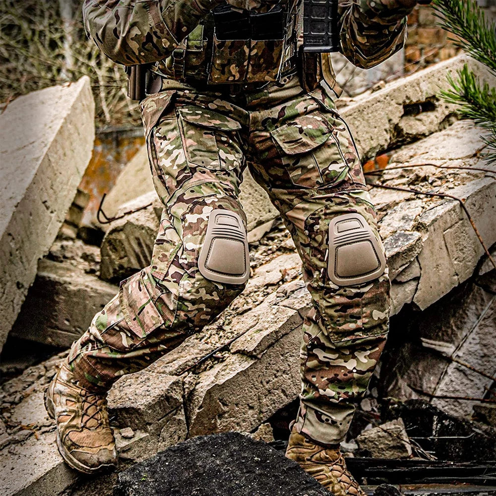 4Pcs/Set Military Tactical Knee & Elbow Pad Protective, Collision Avoidance Protector Gear for Outdoor Sports Safety Guard Gear