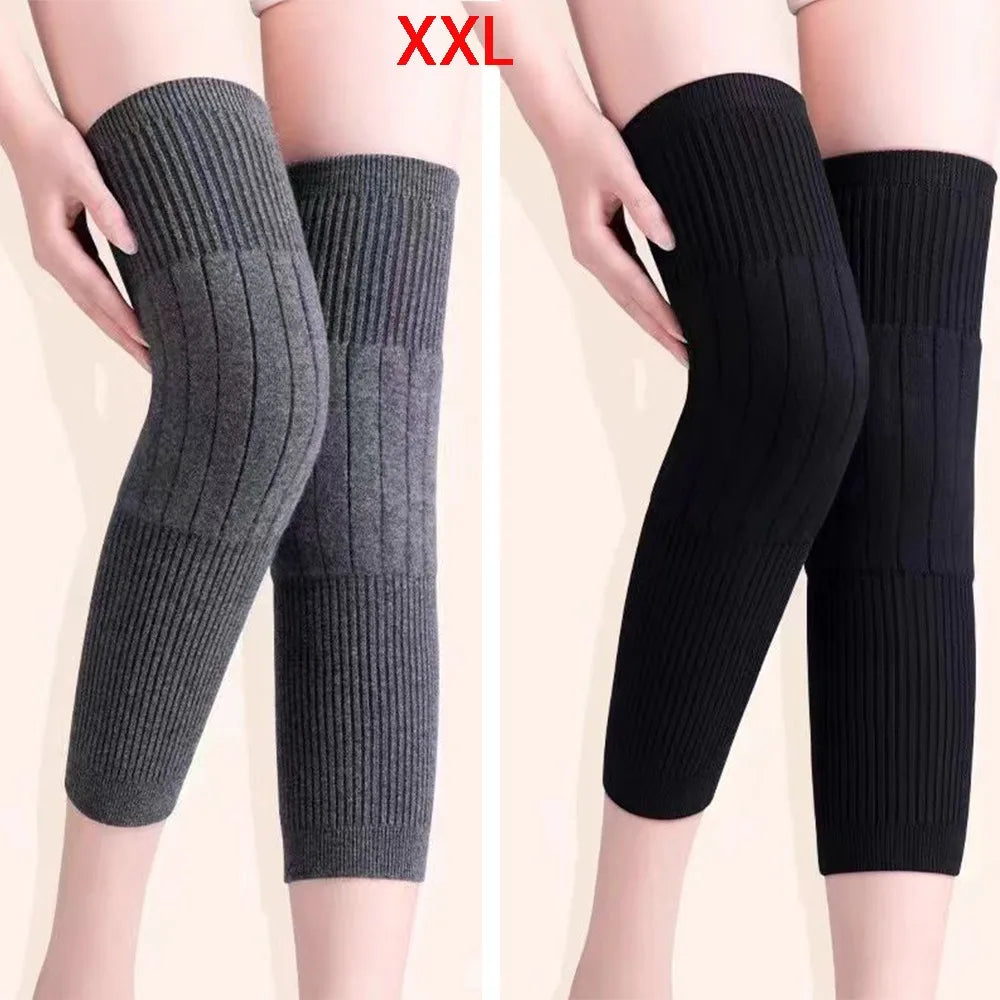 Hight Quality Cashmere Wool Knee Brace Pads KneeCap Protector Wool Kneepad Black/Grey Leg Warmers Knees