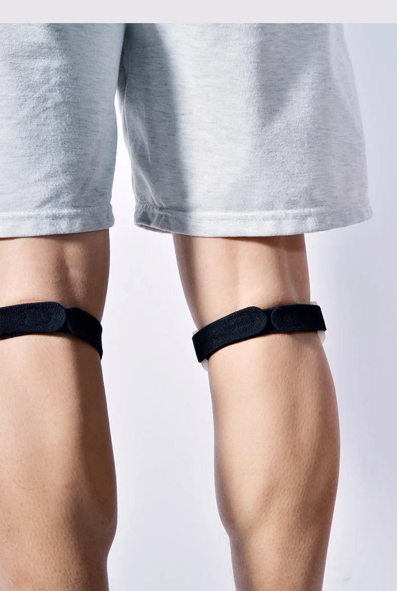 Adjustable PVC Knee Patellar Band Tendon Support Strape Brace Shock Absorption Compression Strap Pads Sport Protection