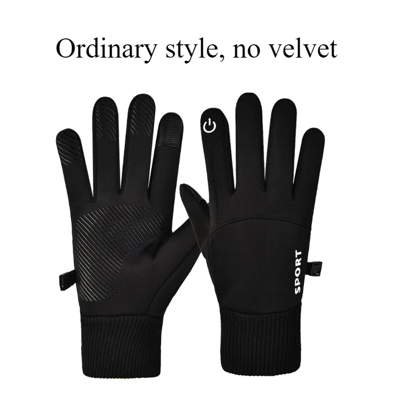 Winter Cycling Gloves Non Slip Touch Ski Gloves Snowboard Accessories Waterproof Pocket Warm Men's and Women's Gloves