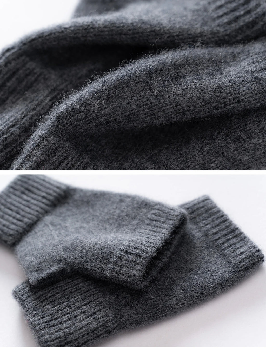 2025 Winter Women 100% Merino Wool Mitts 15cm Knitted Fingerless Gloves Thermal Gloves Semi Finger Lengthen Mittens Arm Warmers