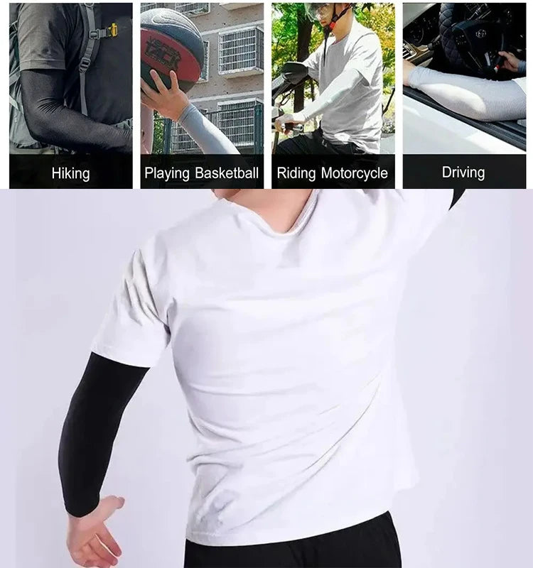 Unisex Arm Guards Sleeve Warmers UV Sun Protection Sports Support Sleeves Hand Cover for Running Fishing Cycling