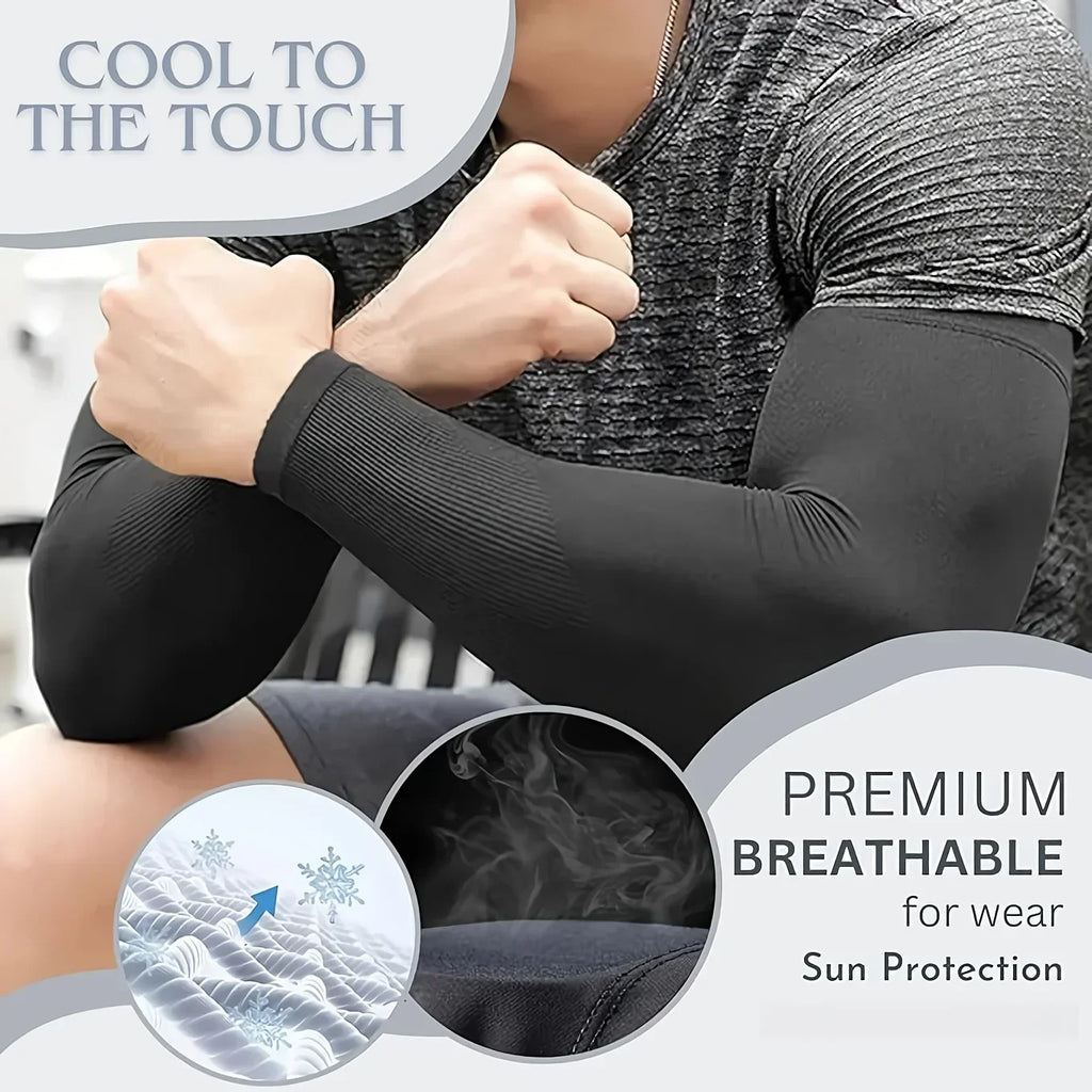 3-Pack Breathable Sun Arm Sleeves UPF 50+ Cooling Protection for Outdoor Sports Cycling Running Mountaineering