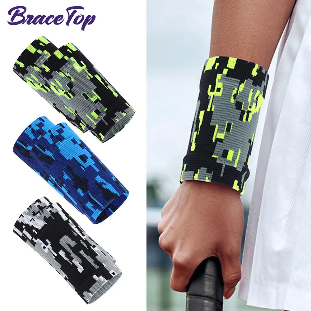 1 Pair Compression Wrist Sleeve Compression Wrist Brace Hand Supports Wrist Wraps Elastic Wristbands for Men and Women Tennis