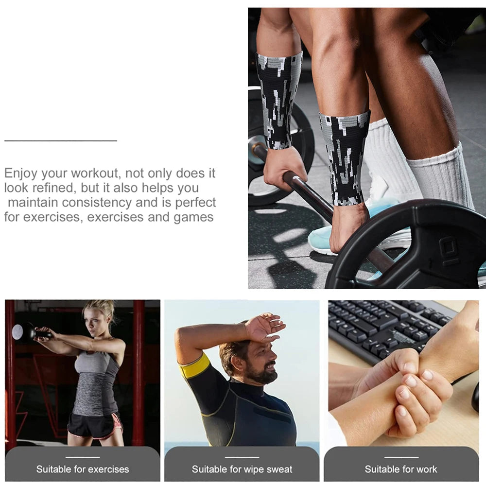 1 Pair Compression Wrist Sleeve Compression Wrist Brace Hand Supports Wrist Wraps Elastic Wristbands for Men and Women Tennis