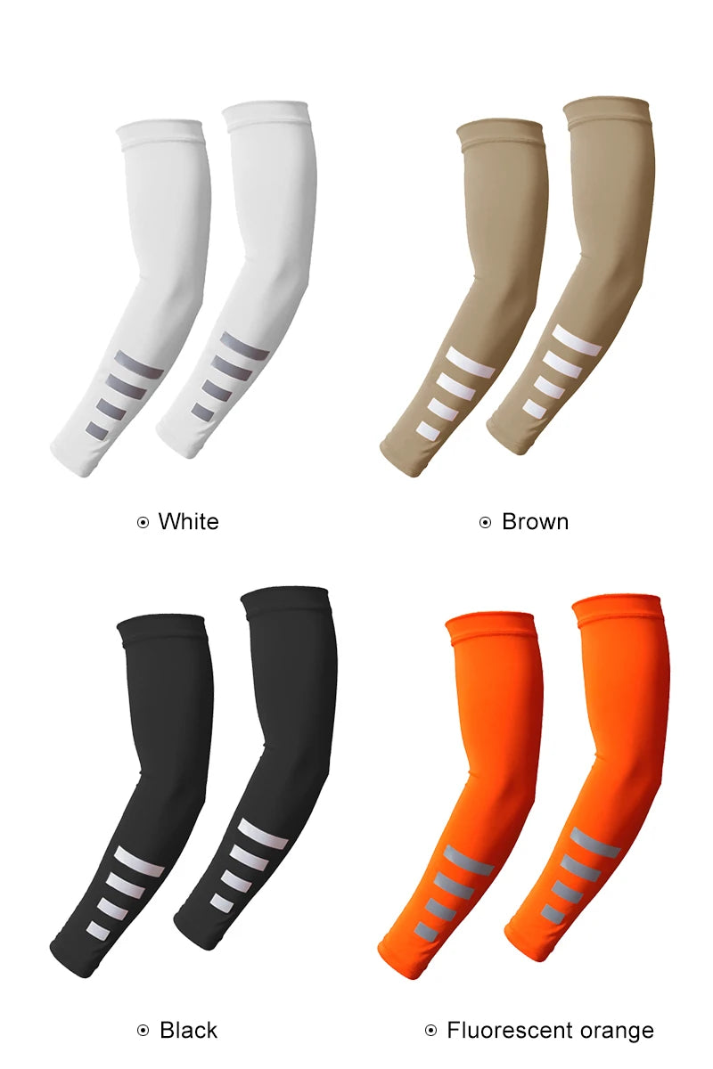 UV Reflective Strap Arm Sleeves Cooling Sun Protection Arm Cuff Sunscreen Breathable Quick-drying Ice Silk Sleeves Arm Guard