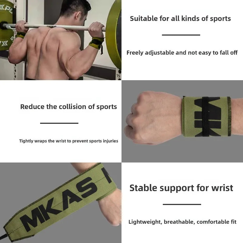 1 Pair Professional Wristband Wrist Support Brace Straps Extra Strength Weight Lifting Wrist Wraps Bandage Fitness Gym Training