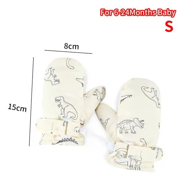 Kids Winter Ski Gloves Cute Cartoon Warm Mittens Non-slip Windproof Waterproof Outdoor Sports Gloves for Children Boys Girls