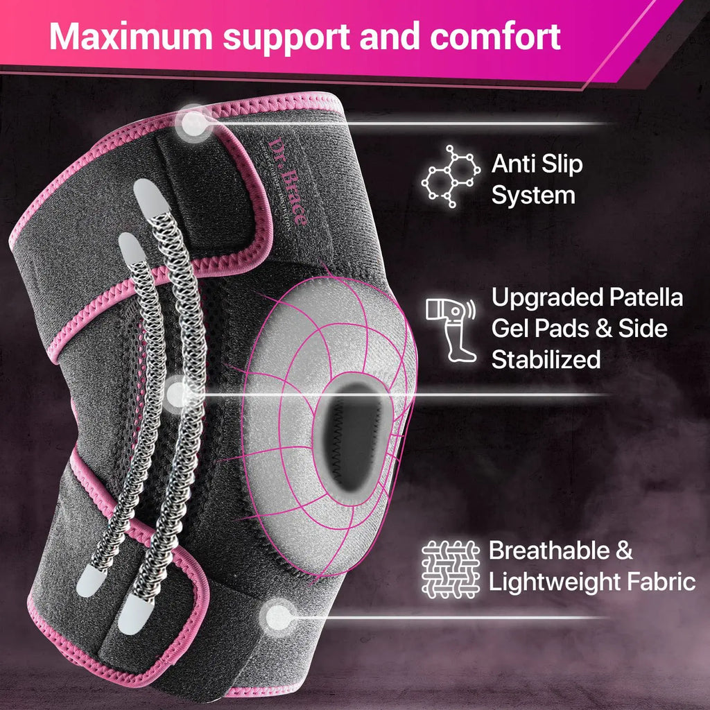 1PCS Knee Brace for Women & Men with Side Stabilizers, Patella Knee Brace for Knee Support for Running, Basketball hikking