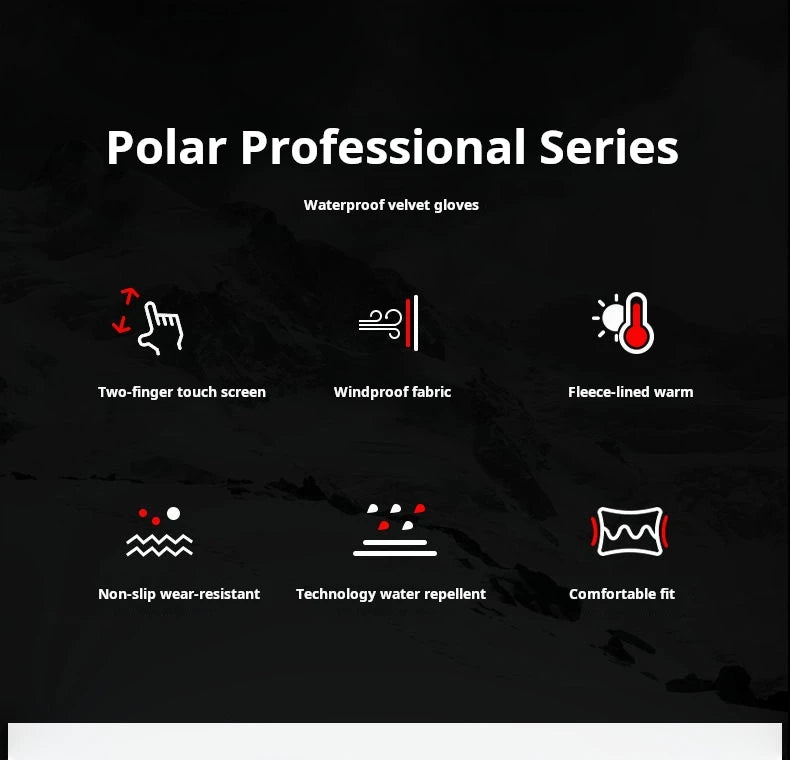 Autumn Winter Men Women Gloves Touch Screen Waterproof Windproof Gloves Outdoor Sports Warm Thermal Fleece Running Ski Gloves