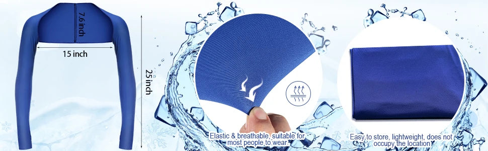 One-piece Ultra-thin Shawl Arm Sleeves Ice Silk Long Gloves Breathable Sun Protection Anti UV Hand Cover Warmer Outdoor Sports