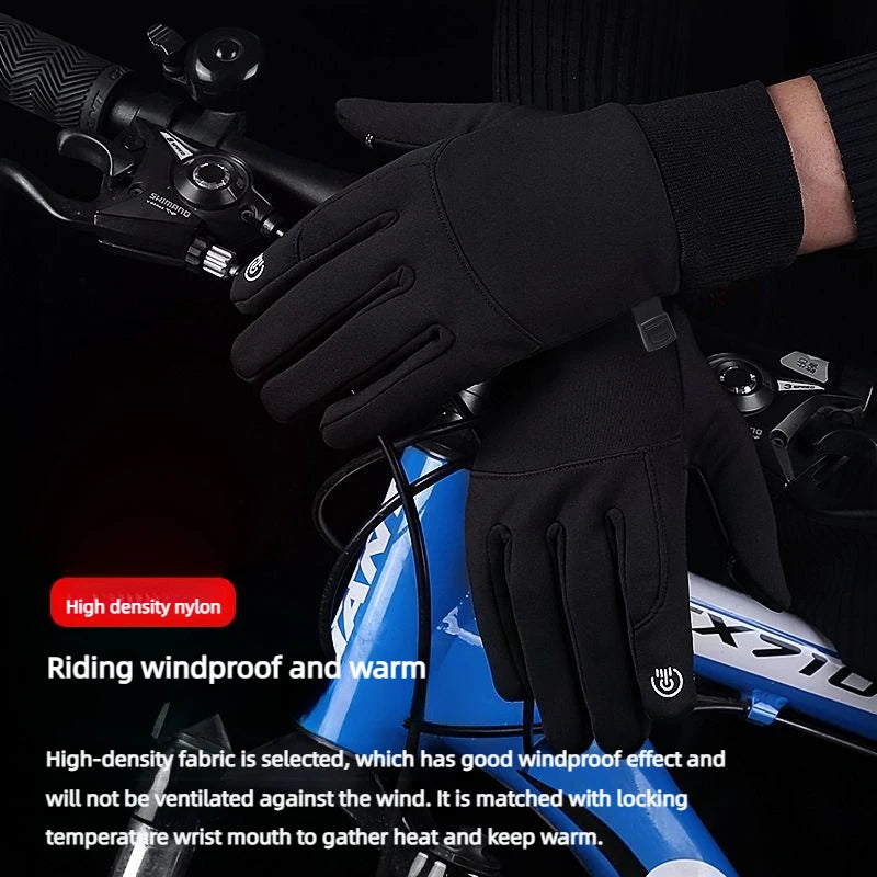 Autumn Winter Men Women Gloves Touch Screen Waterproof Windproof Gloves Outdoor Sports Warm Thermal Fleece Running Ski Gloves