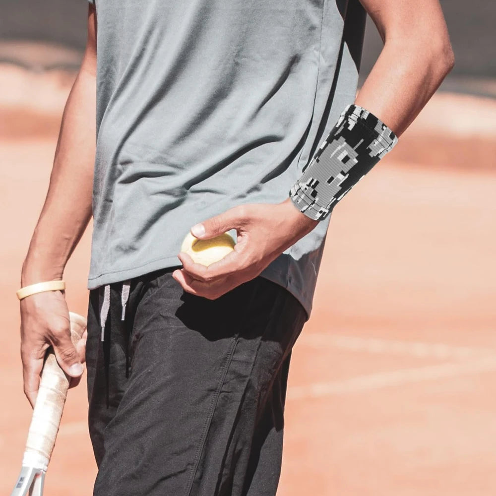 1 Pair Compression Wrist Sleeve Compression Wrist Brace Hand Supports Wrist Wraps Elastic Wristbands for Men and Women Tennis