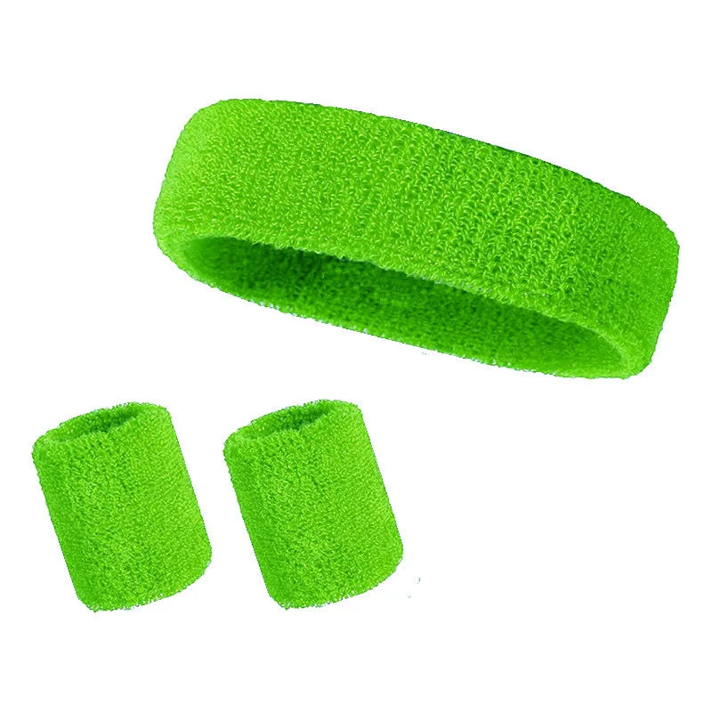 Striped Wrist Brace Hair Band Sport Socks Set Sweat-absorbing Headband Wristband Football Socks Table Tennis Wrist Band