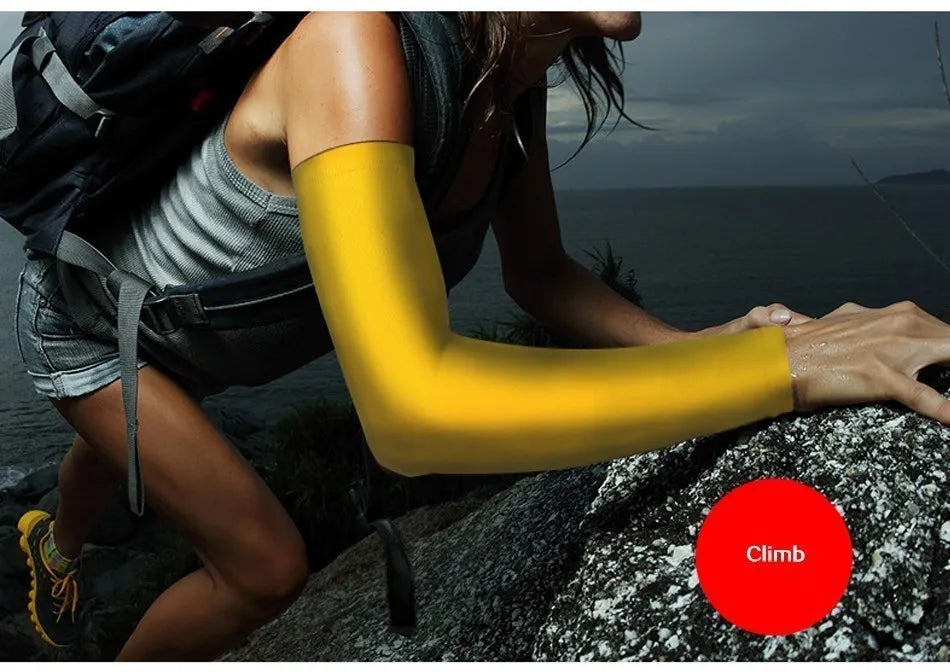 WOSWEIR－1PC Sports Arm Compression Sleeve Basketball Cycling Arm Warmer Summer Running UV Protection Volleyball Sunscreen 