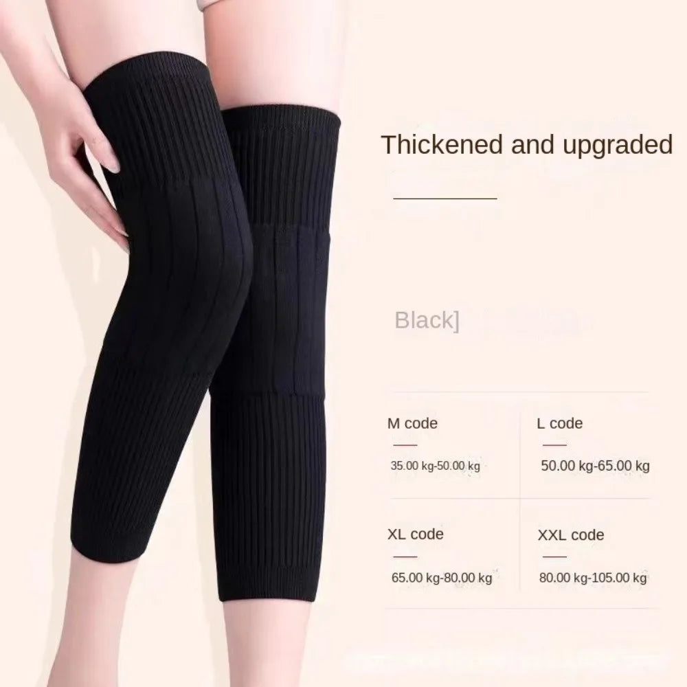 Hight Quality Cashmere Wool Knee Brace Pads KneeCap Protector Wool Kneepad Black/Grey Leg Warmers Knees