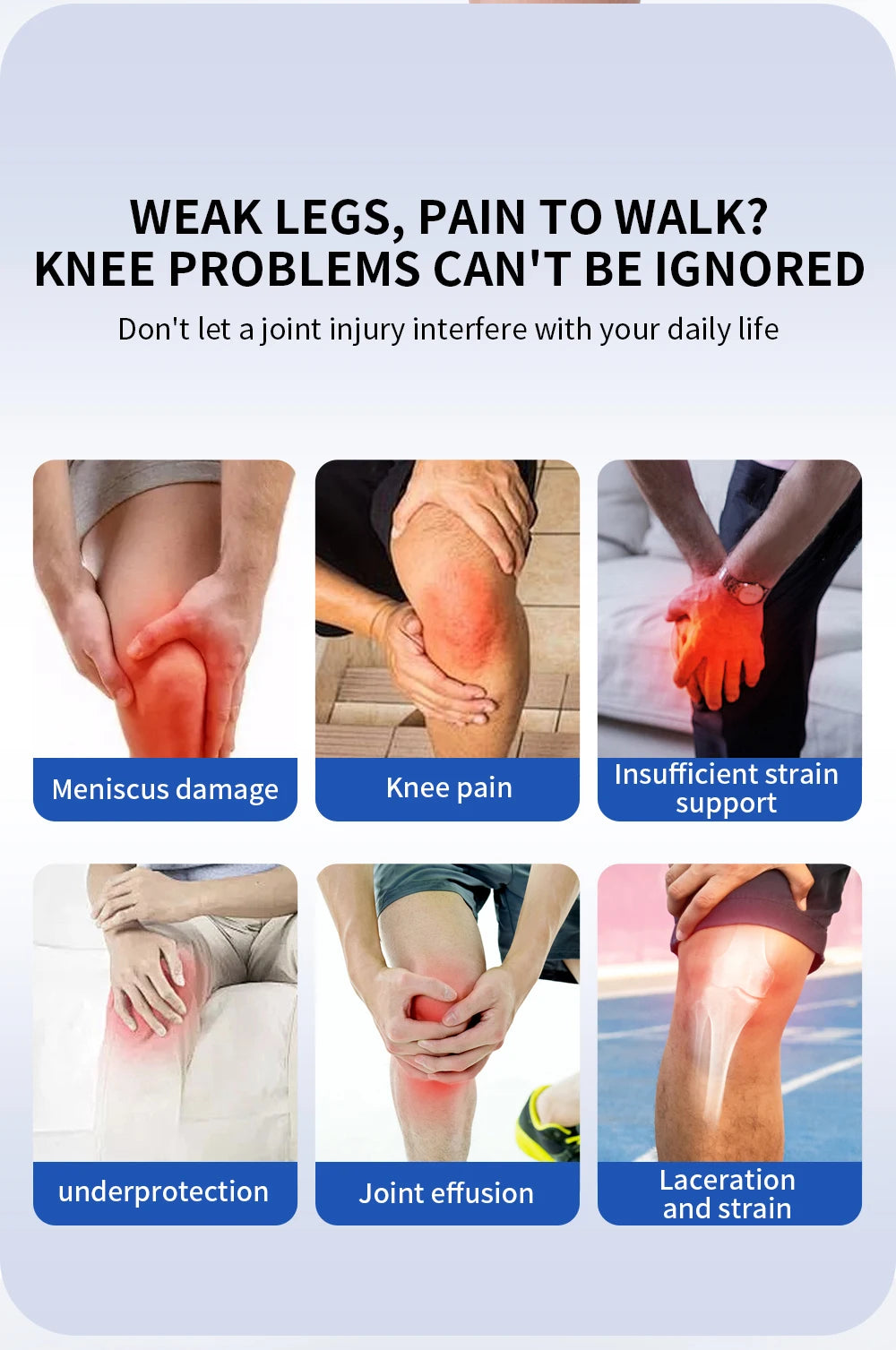 Sports Kneepad Pressurized Elastic Knee Pads Knee Support Joints Protector Fitness Gear Injury Recovery Brace Protector Non-Slip