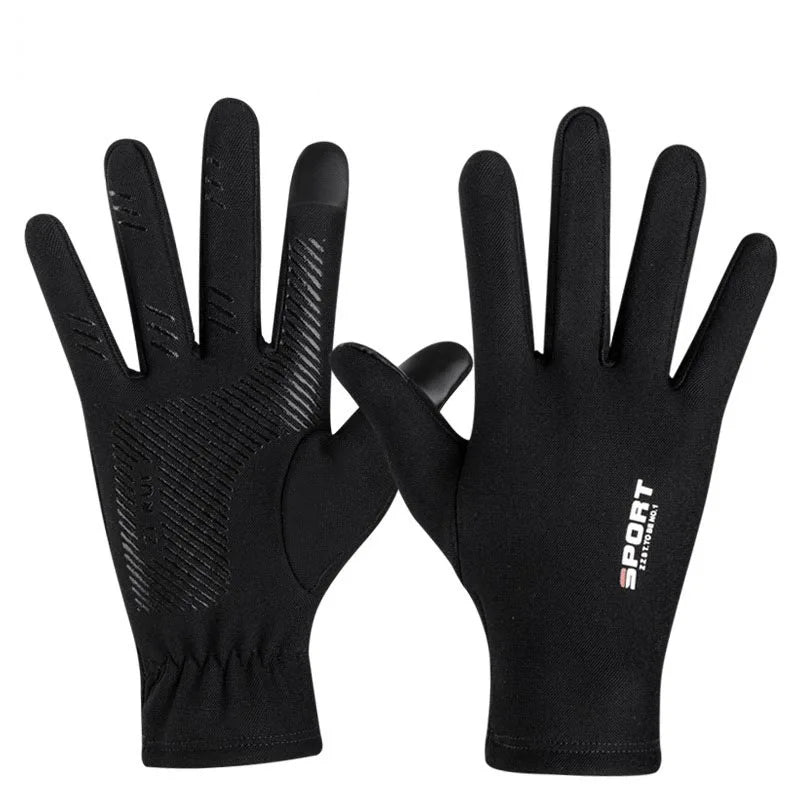 Summer Ice Silk Touchscreen Anti slip Gloves Outdoor Fishing Waterproof Sunscreen Gloves Bicycle Gloves