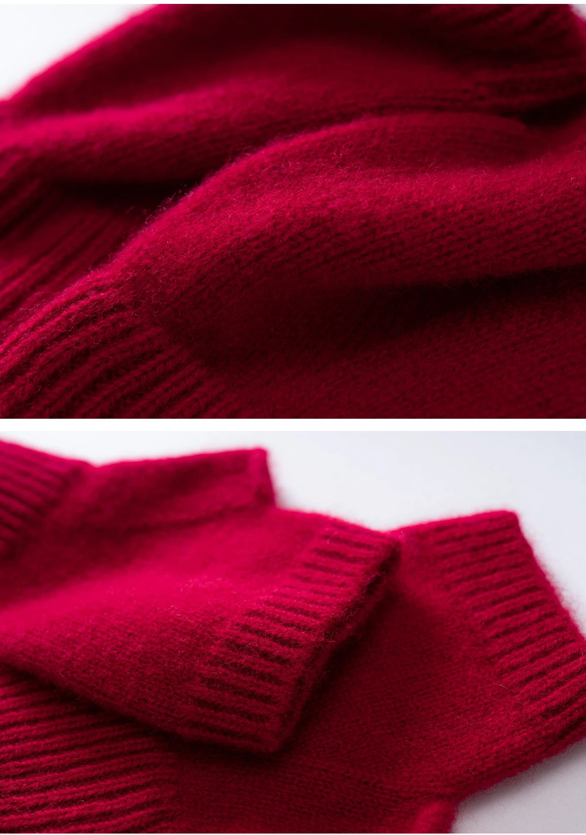 2025 Winter Women 100% Merino Wool Mitts 15cm Knitted Fingerless Gloves Thermal Gloves Semi Finger Lengthen Mittens Arm Warmers