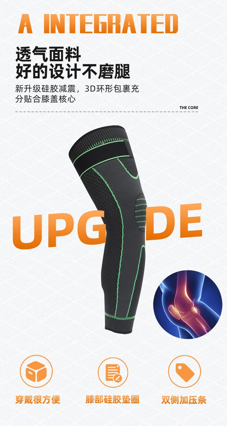 1Pc Leg Knee Support Protectors Knee Support Brace Compression Long Full Legs Sleeve Arthritis Relief Running Gym Sport Knee Pad