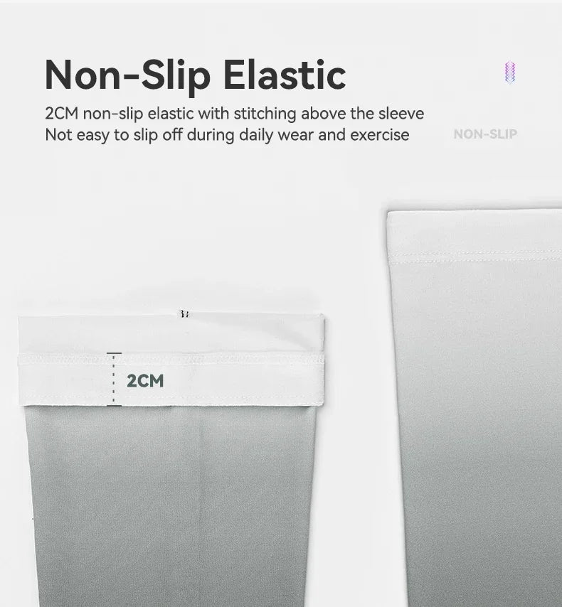 ROCKBROS Arm Sleeves Gradient Color Running Fishing Sunscreen Sleeve Summer Cool Quick Dry Breathable Ice Silk Cycling Equipment