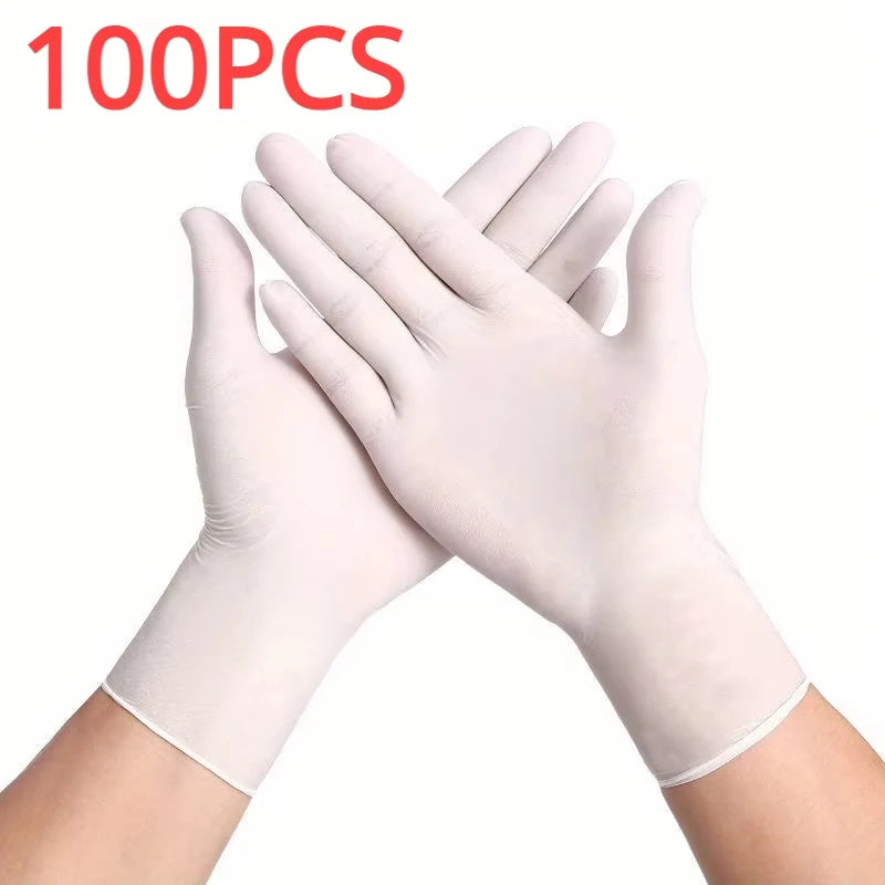 100/50/20PCS Light Pink White Disposable Nitrile Gloves Waterproof Anti-static Durable Light Pink Gloves Kitchen Cooking Tools