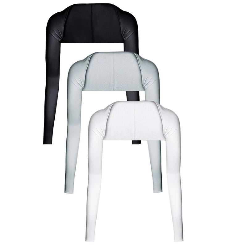 One-piece Ultra-thin Shawl Arm Sleeves Ice Silk Long Gloves Breathable Sun Protection Anti UV Hand Cover Warmer Outdoor Sports