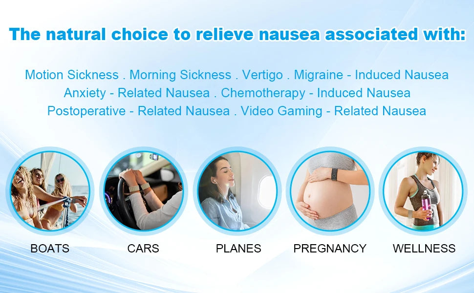 Motion Sickness Bands for Adults Sea Sickness Wristbands for Cruise Morning Sickness Bands for Pregnant Nausea Relief Bands