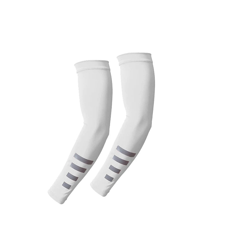 UV Reflective Strap Arm Sleeves Cooling Sun Protection Arm Cuff Sunscreen Breathable Quick-drying Ice Silk Sleeves Arm Guard