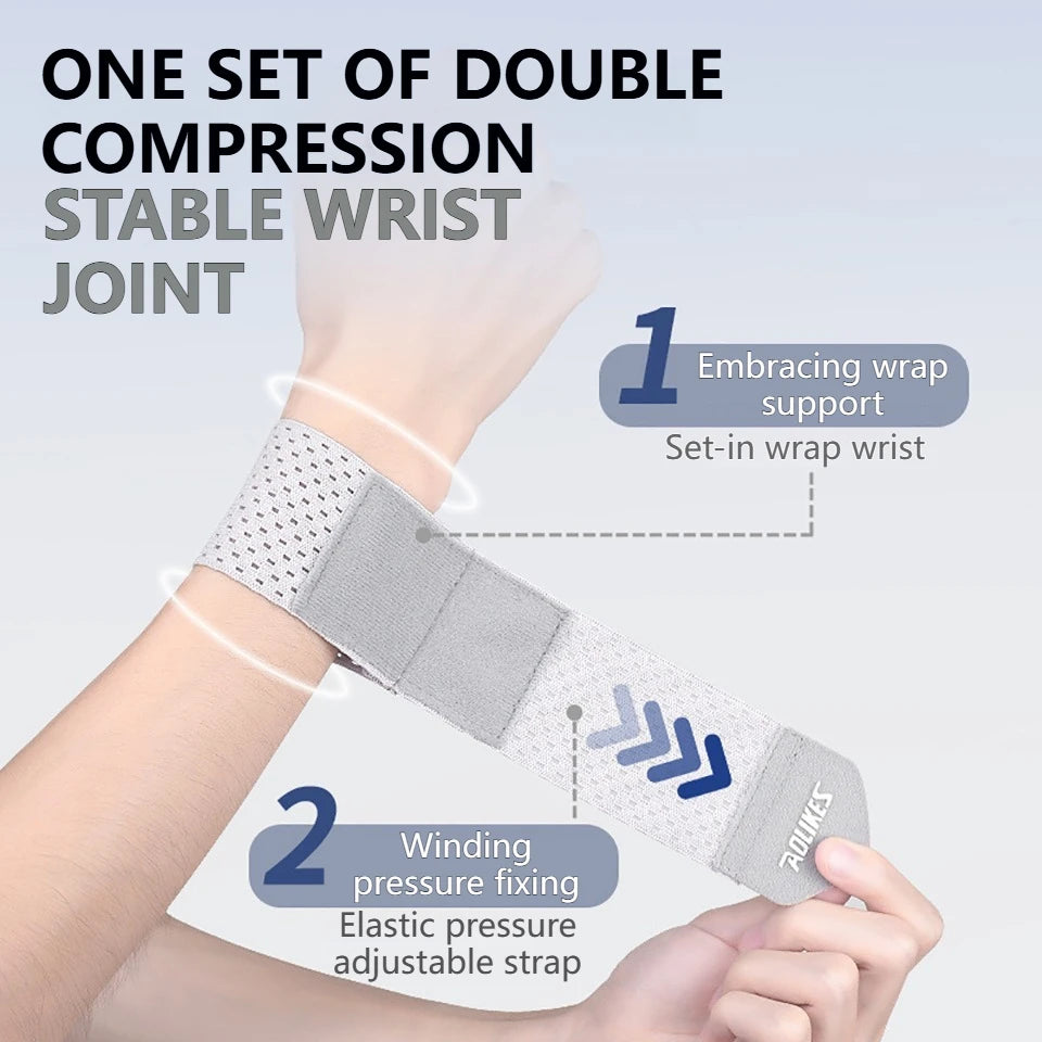 AOLIKES Wrist Band Support Sleeve Gym Support Wrist Brace Wrap Breathable Elastic Compression Bandage Hand Sport Wristband