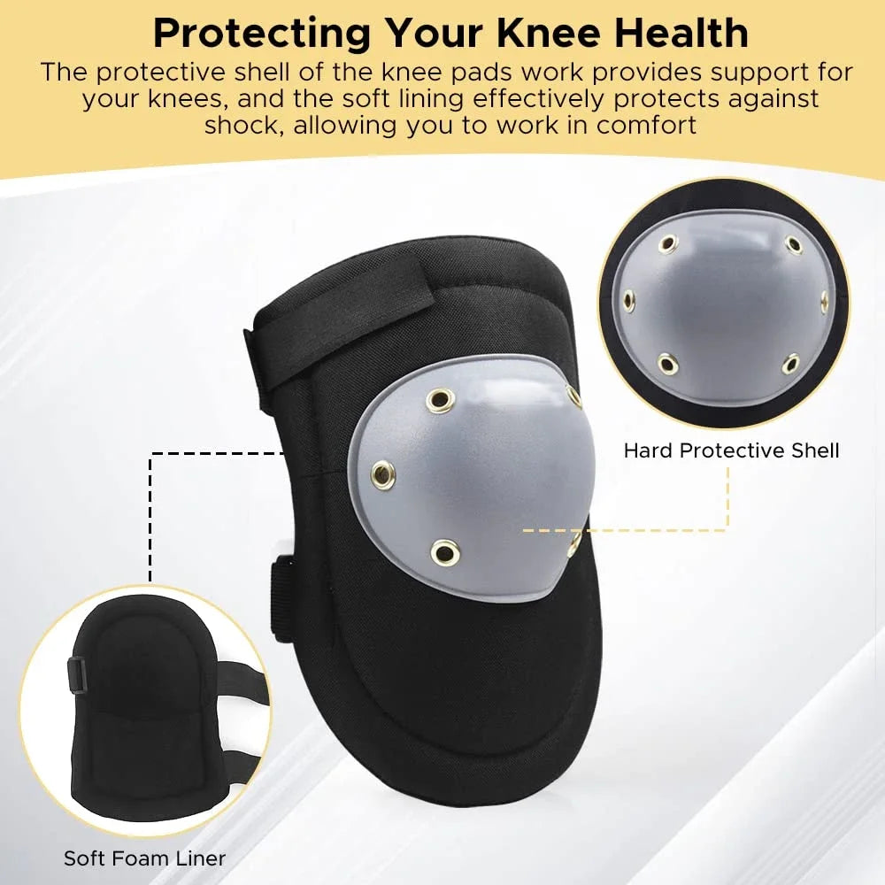 1Pair Comfortable Work Knee Pads, Anti-Slip Avoidance Kneepads with Gel Cushion for Construction, Gardening, Cleaning, Flooring