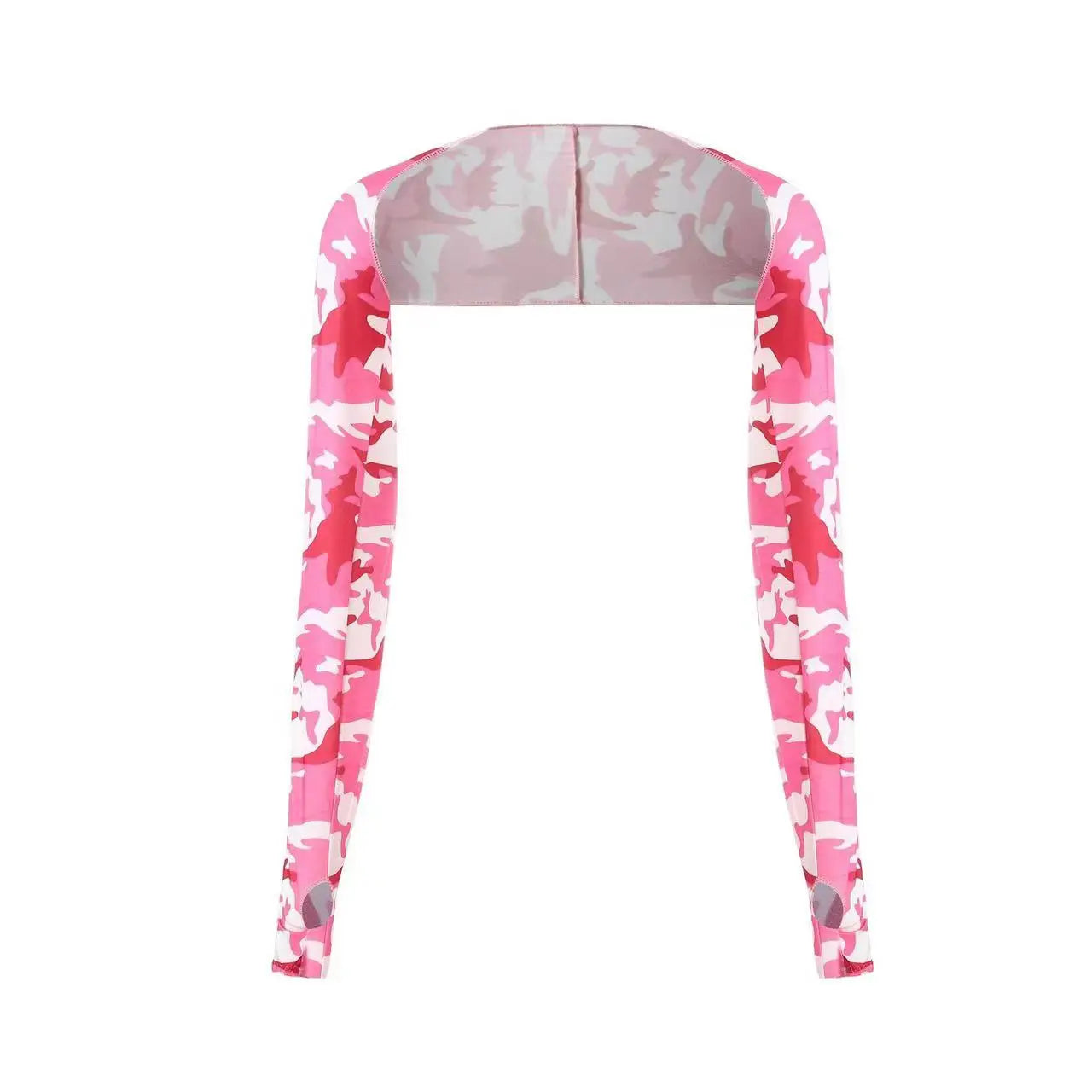 One-piece Ultra-thin Shawl Arm Sleeves Ice Silk Long Gloves Breathable Sun Protection Anti UV Hand Cover Warmer Outdoor Sports