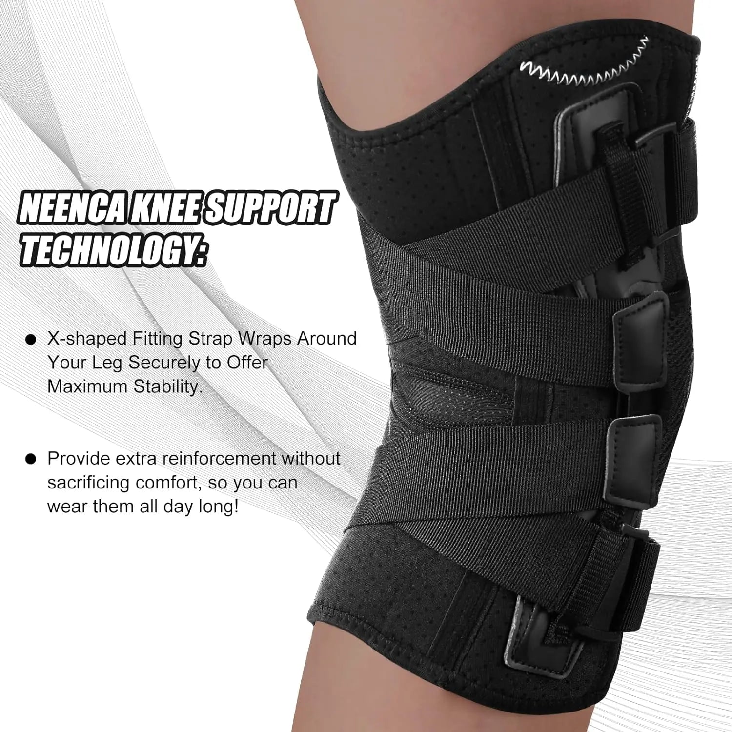 NEENCA Hinged Knee Brace Support for Knee Pain with Side Stabilizers&Gel Pad Arthritis Meniscus Tear Knee Pain Relief, ACL, PCL