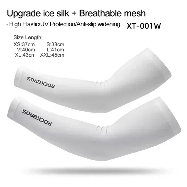 ROCKBROS Arm Sleeves Gradient Color Running Fishing Sunscreen Sleeve Summer Cool Quick Dry Breathable Ice Silk Cycling Equipment