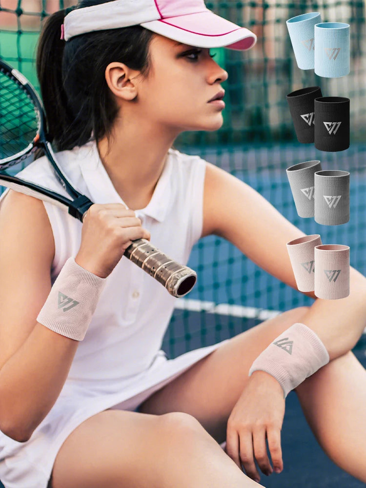 1/2PCS Sports Wrist Guard Breathable Sweat Absorbing Wrist Band Men Women Lightweight Basketball Volleyball Fitness Wristbands